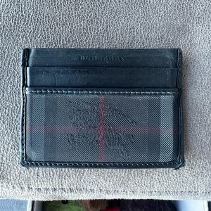 Authentic Men’s Burberry Card Wallet - black classic check